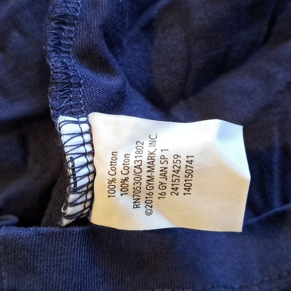 Gymboree girls size 5/6 navy blue short sleeved shirt - Picture 4 of 4